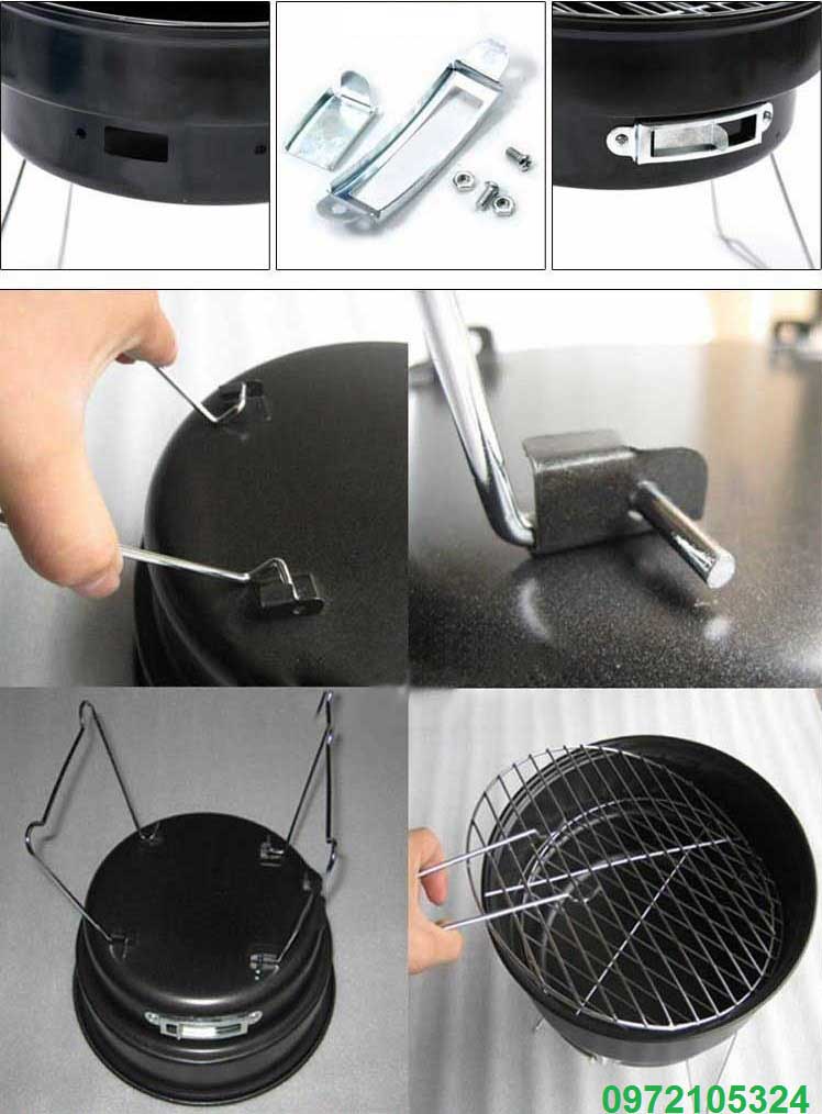 Bếp nướng than hoa không khói portable barbecue 